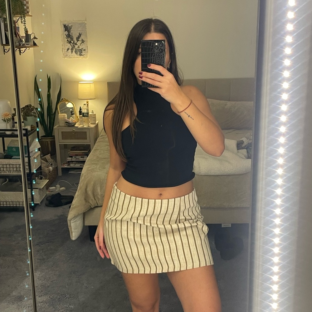 PrettyLittleThing Striped Mini Skirt